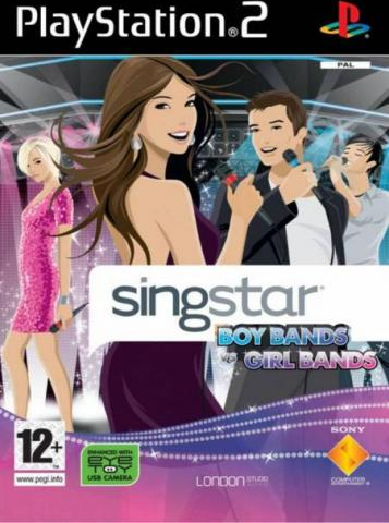 Singstar Boy Bands VS Girl Bands box art for Playstation 2