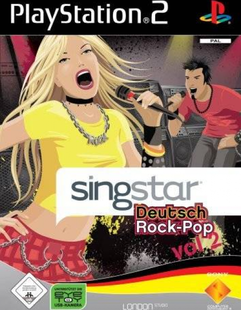 Singstar Deutsch Rock-Pop Vol 2 box art for Playstation 2