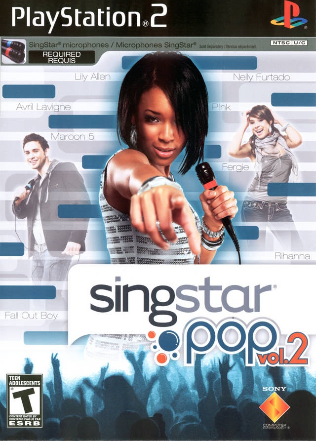 SingStar Pop Vol. 2 box art for Playstation 2