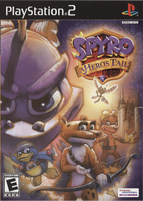 Spyro A Hero's Tail [Not For Resale] box art for Playstation 2