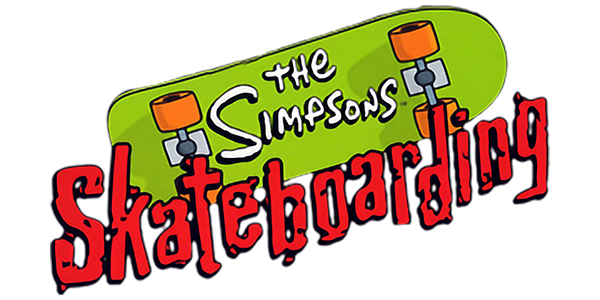 The Simpsons Skateboarding logo for Playstation 2