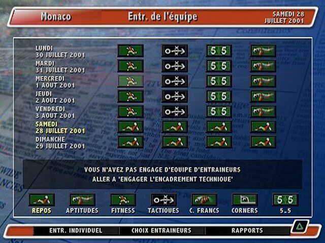 Guy Roux Manager 2002 screenshot 3 for Playstation 2