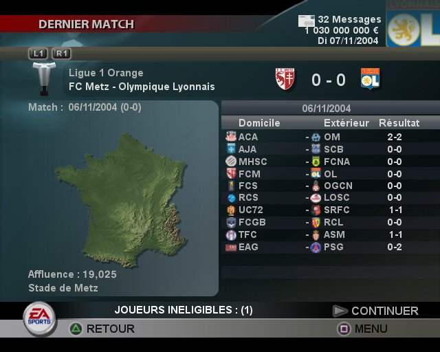 LFP Manager 2005 screenshot 3 for Playstation 2