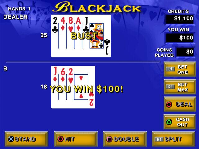 Video Poker & Blackjack screenshot 3 for Playstation 2