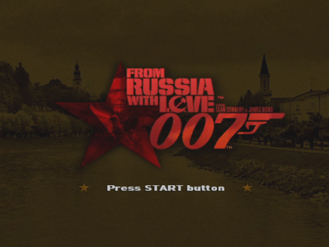 007 From Russia With Love [Platinum] title screen for Playstation 2