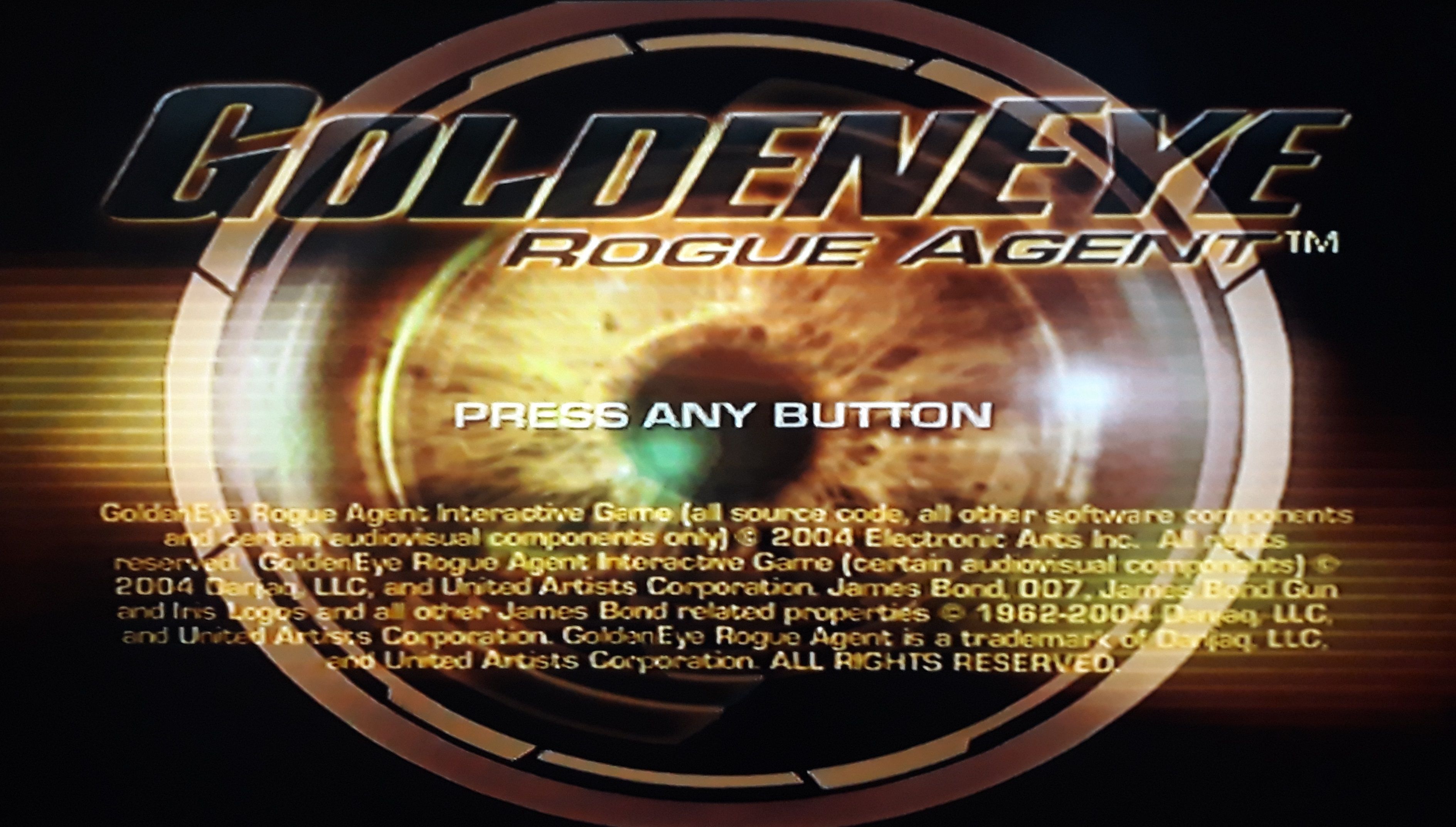 007 GoldenEye Rogue Agent title screen for Playstation 2