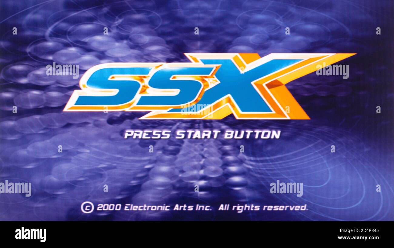 SSX title screen for Playstation 2