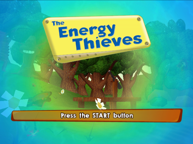 Adiboo And The Energy Thieves title screen for Playstation 2