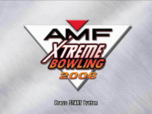 AMF Xtreme Bowling 2006 title screen for Playstation 2