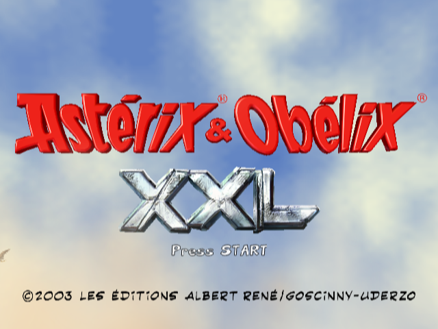 Asterix & Obelix XXL title screen for Playstation 2