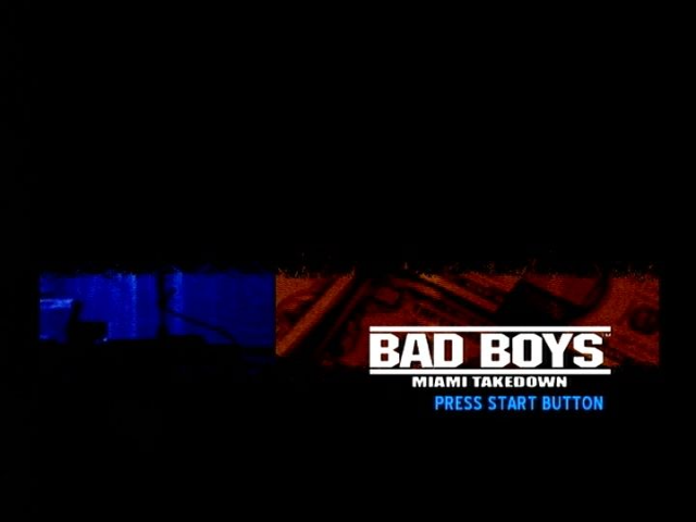 Bad Boys II title screen for Playstation 2