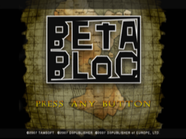 Beta Bloc title screen for Playstation 2