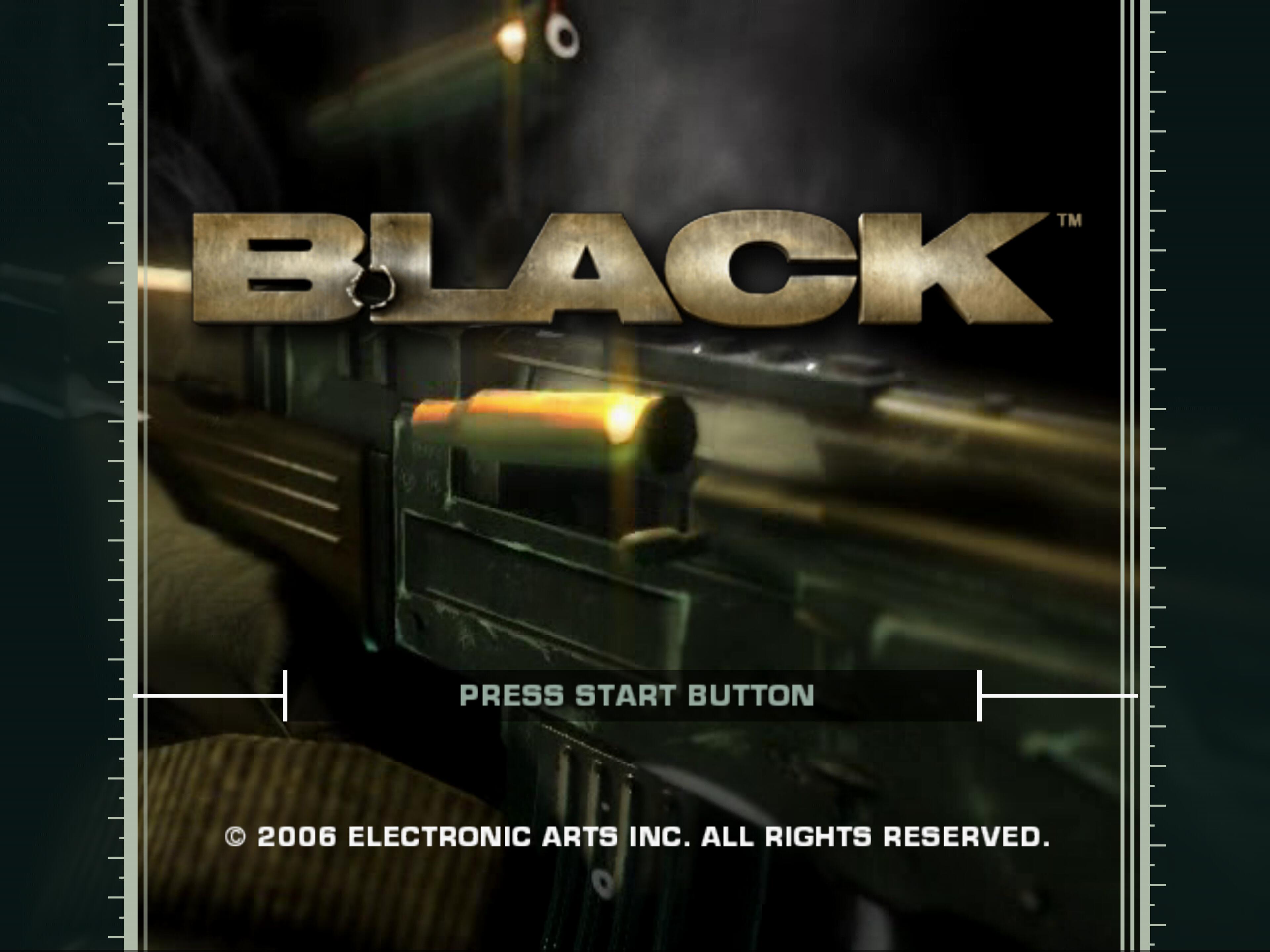 Black [Demo] title screen for Playstation 2
