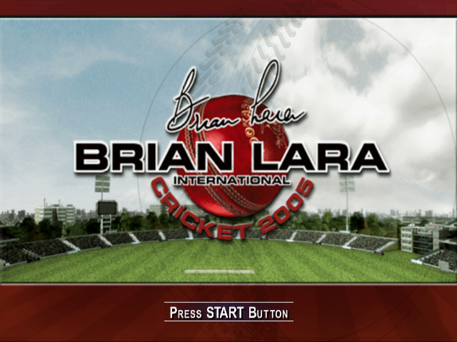Brian Lara International Cricket 2005 title screen for Playstation 2