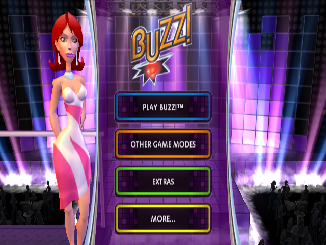 Buzz The Pop Quiz title screen for Playstation 2
