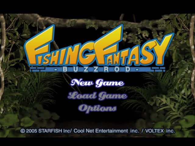 Fishing Fantasy title screen for Playstation 2
