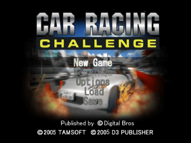 Car Racing Challenge title screen for Playstation 2