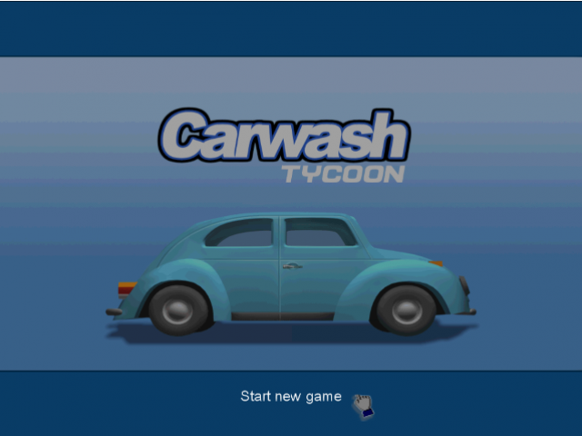 Car Wash Tycoon title screen for Playstation 2