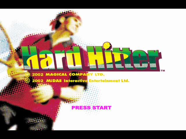Centre Court: Hardhitter title screen for Playstation 2