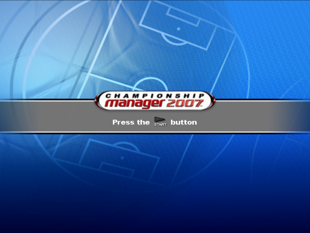 Championship Manager 2007 title screen for Playstation 2