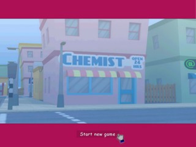 Chemist Tycoon title screen for Playstation 2