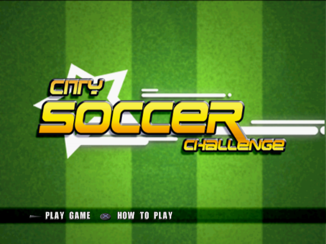 City Soccer Challenge title screen for Playstation 2