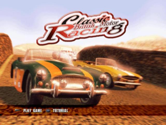 Classic British Motor Racing title screen for Playstation 2