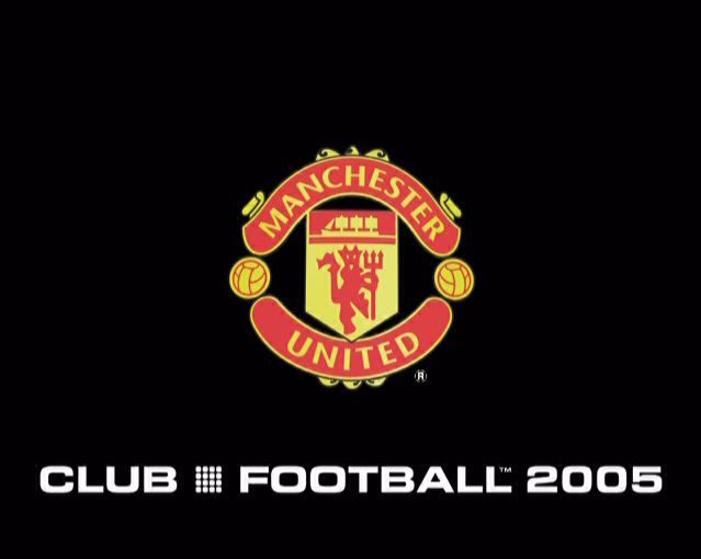 Club Football 2005: Manchester United title screen for Playstation 2
