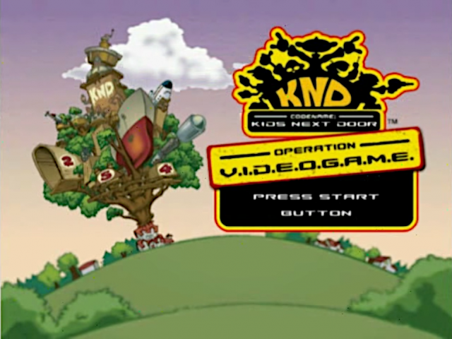 Codename Kids Next Door Operation VIDEOGAME title screen for Playstation 2