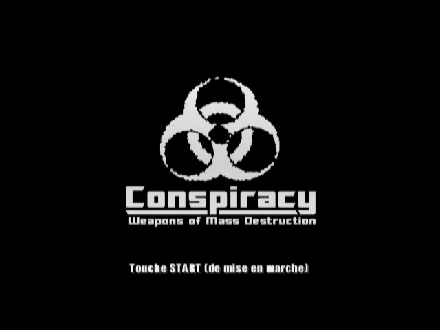 Conspiracy: Weapons of Mass Destruction title screen for Playstation 2