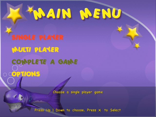 Crazy Golf title screen for Playstation 2