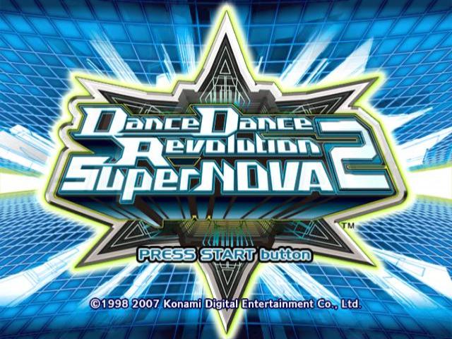 Dance Dance Revolution SuperNOVA 2 title screen for Playstation 2