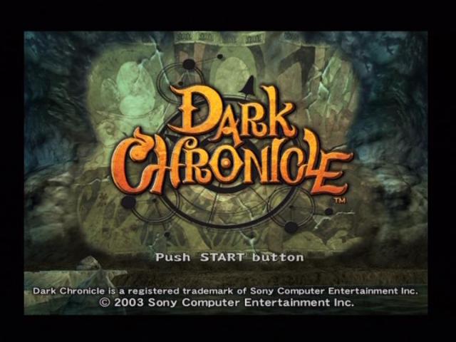 Dark Chronicle title screen for Playstation 2