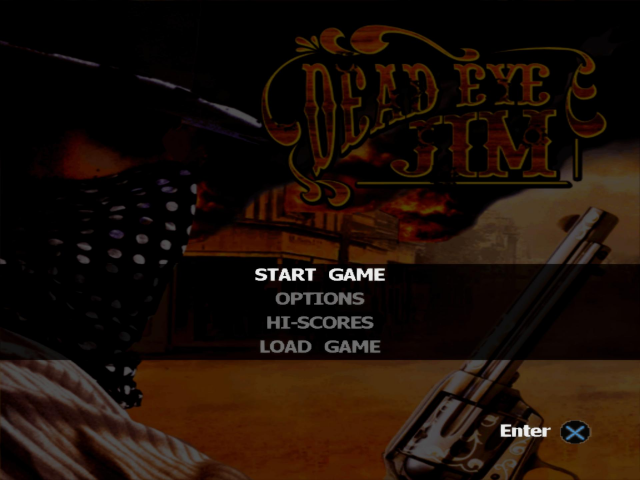 Dead Eye Jim title screen for Playstation 2