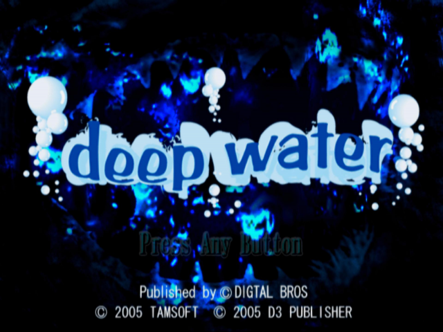 Deep Water title screen for Playstation 2