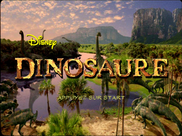 Disney's Dinosaur title screen for Playstation 2