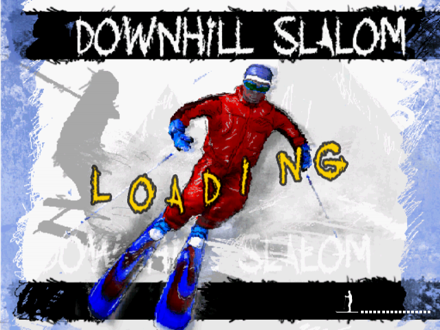 Downhill Slalom title screen for Playstation 2