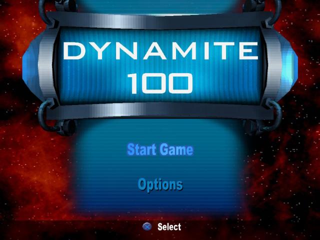 Dynamite 100 title screen for Playstation 2