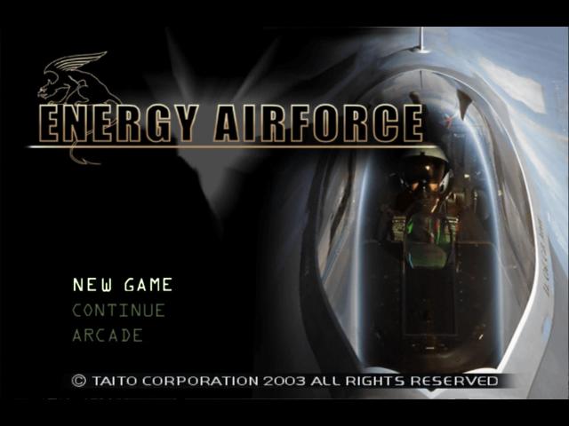 Energy Airforce title screen for Playstation 2