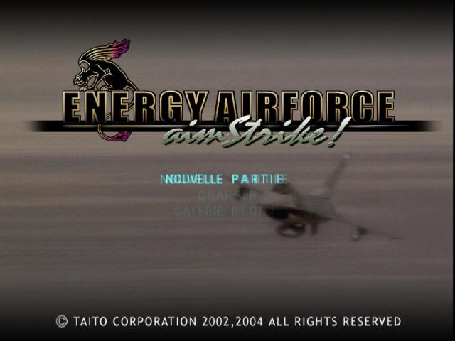 Energy Airforce: Aim Strike! title screen for Playstation 2
