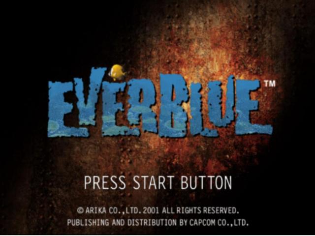 Everblue title screen for Playstation 2