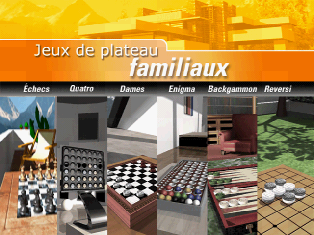 Family Board Games title screen for Playstation 2