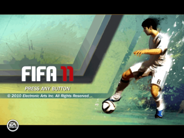 FIFA 11 title screen for Playstation 2
