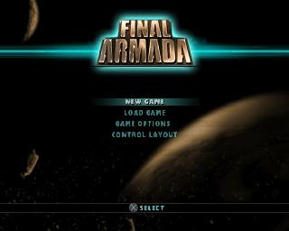 Final Armada title screen for Playstation 2