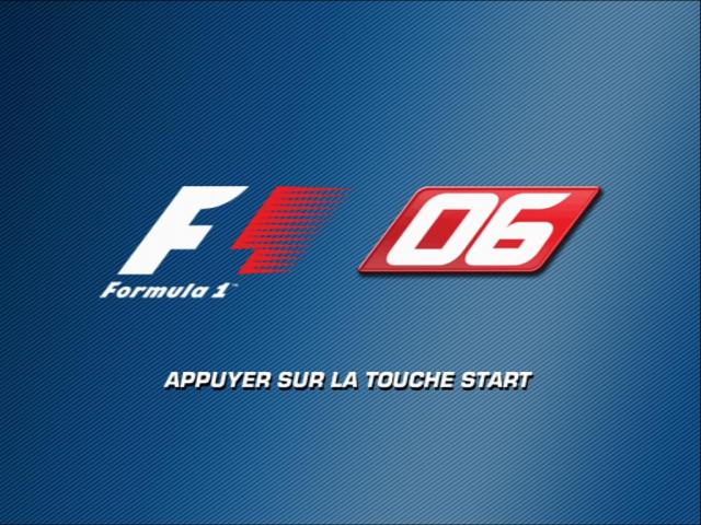Formula One 06 title screen for Playstation 2
