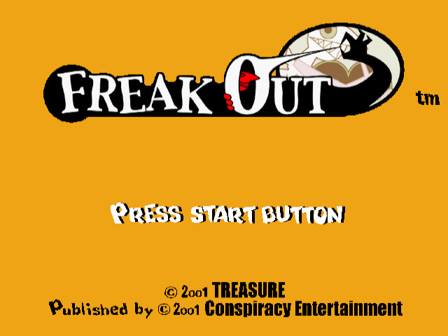 Freak Out title screen for Playstation 2