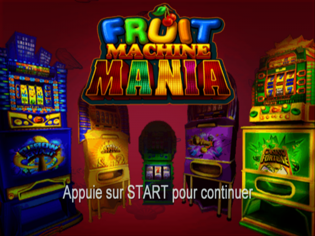 Fruit Machine Mania title screen for Playstation 2