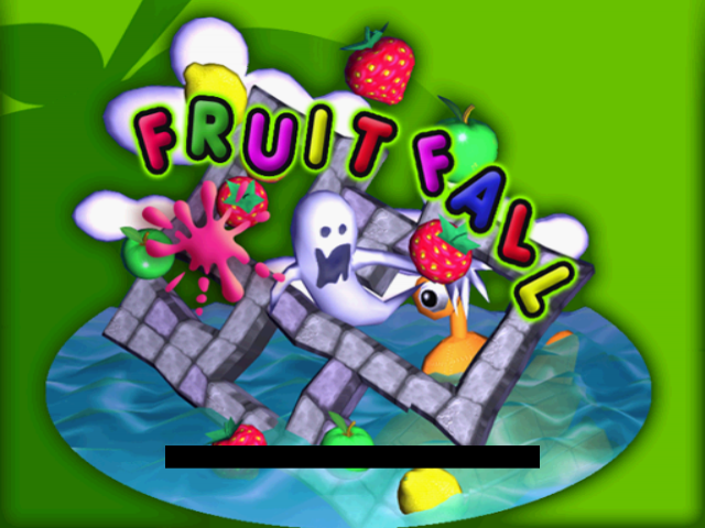 Fruitfall title screen for Playstation 2