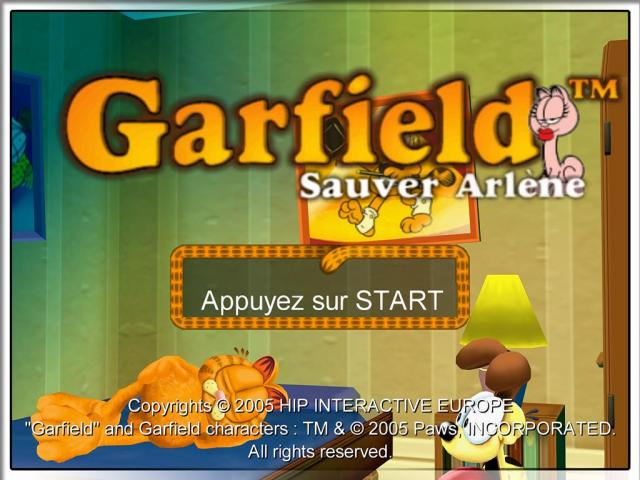 Garfield: Saving Arlene title screen for Playstation 2