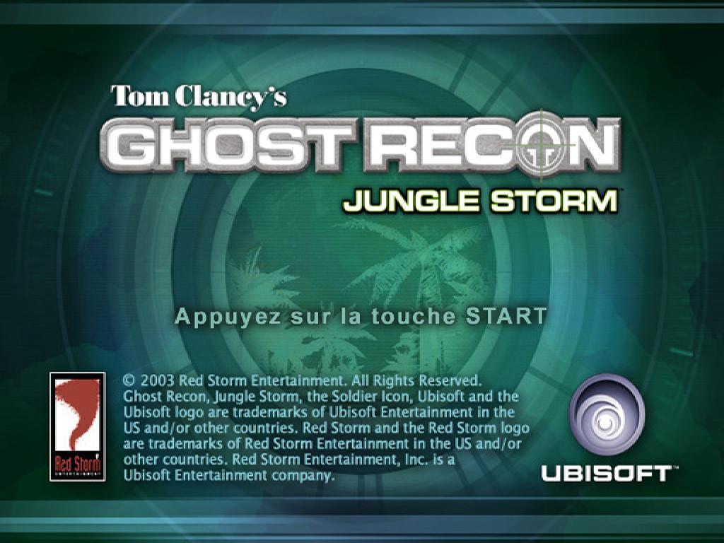 Ghost Recon Jungle Storm title screen for Playstation 2